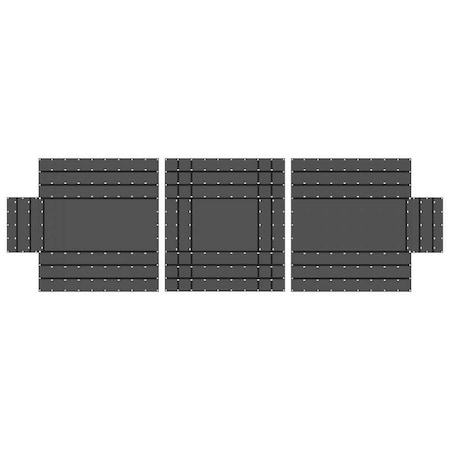 Us Cargo Control Tarp, Black, PVC Coated Polyester HLT3-20186-BLK